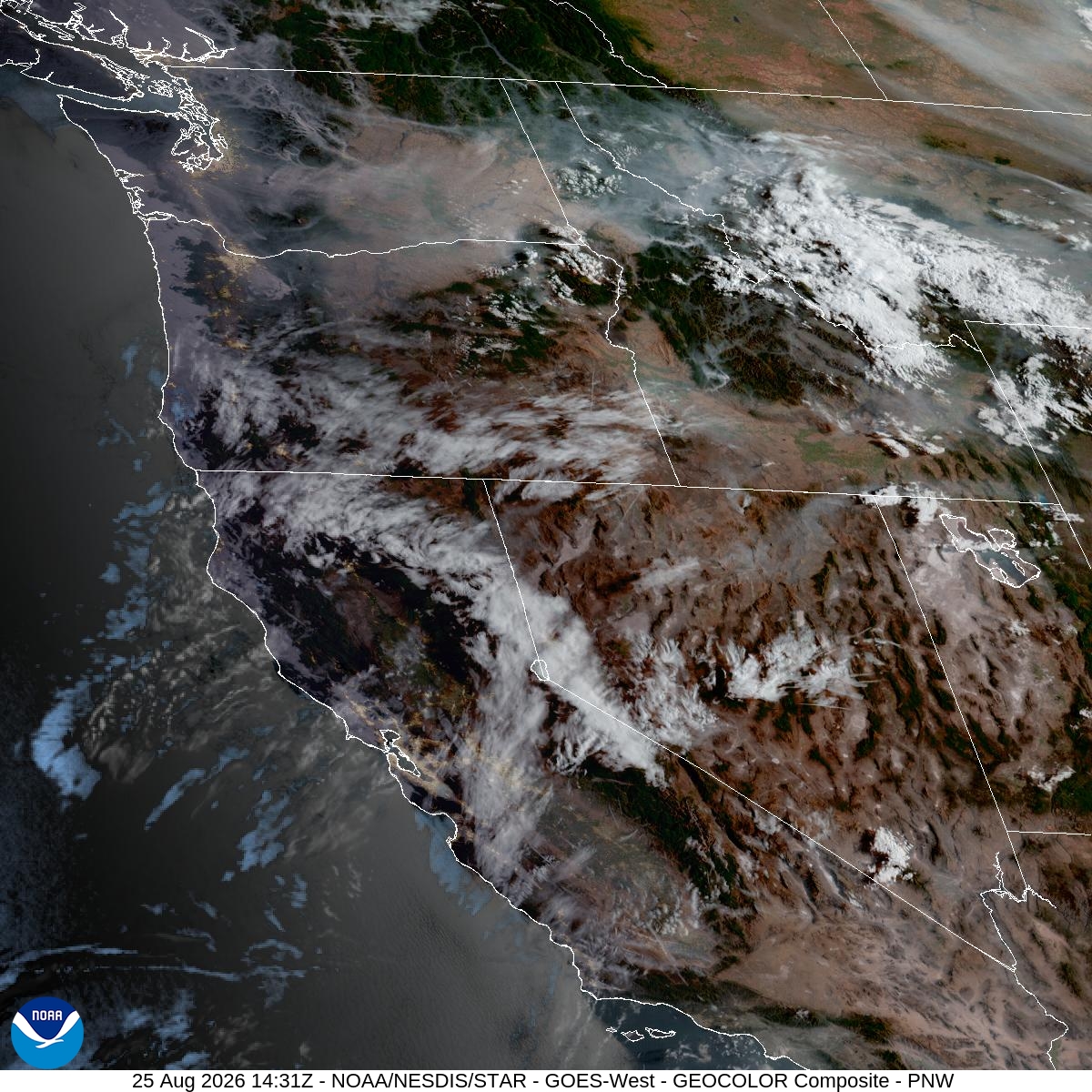 Satellite Imagery of western US